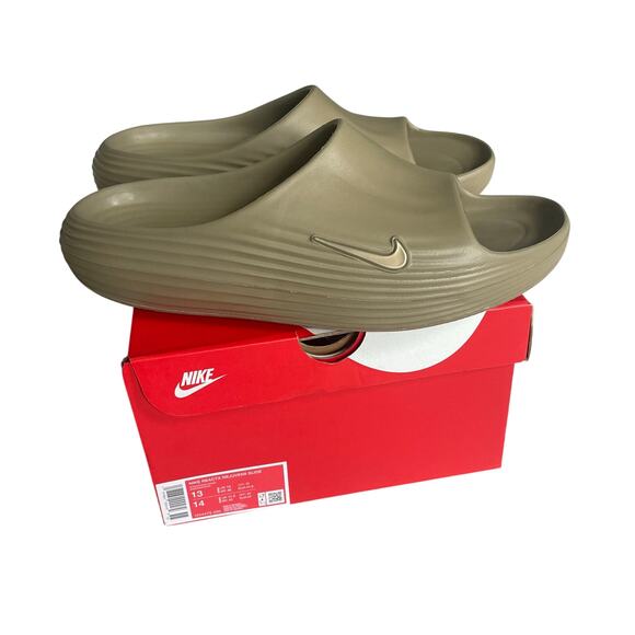Nike ReactX Rejuven8 Slide Mens Size 13 Khaki Brown HV4479-200 - Picture 10 of 10